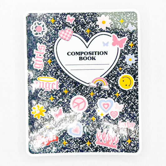 Preppy Composition Book Sticker