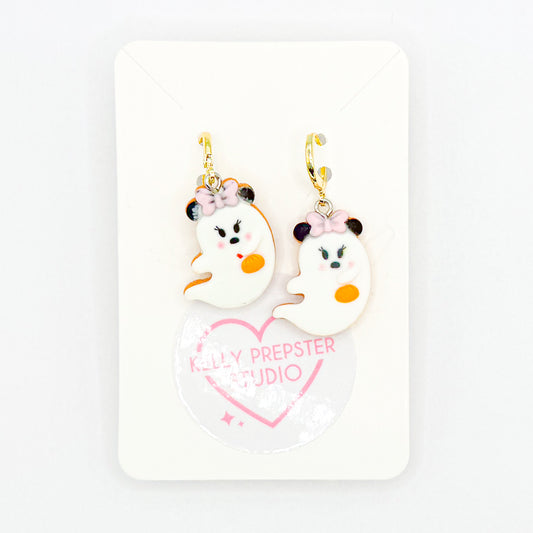 Ghost Ears Huggie Earrings