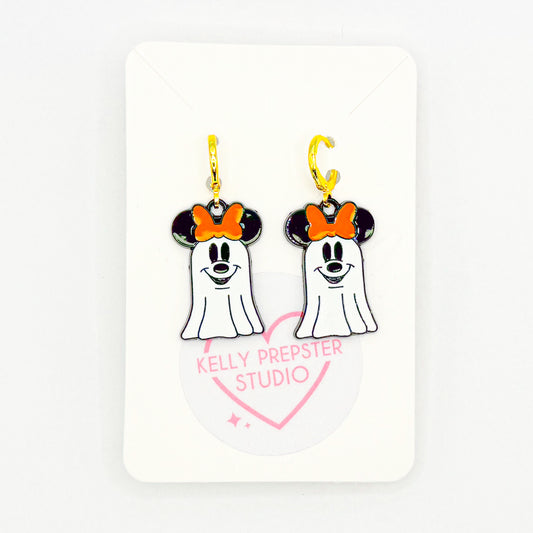 Squeaky Ghosts Huggie Earrings