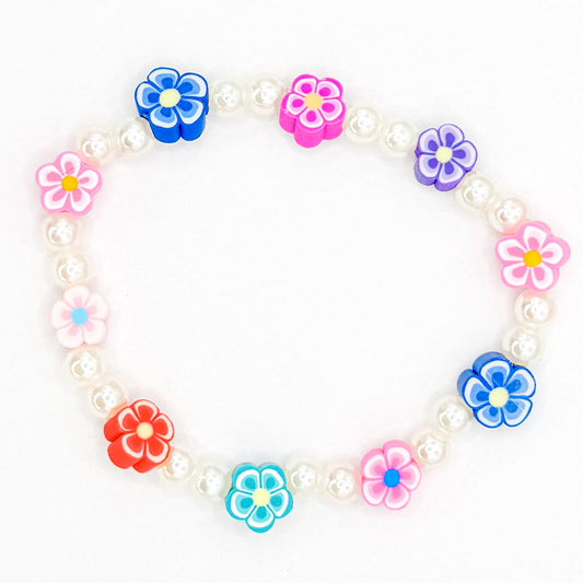 Tropical Flowers Beaded Bracelet