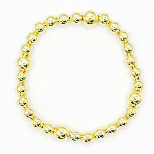 Gold Bubbles Stacker Beaded Bracelet