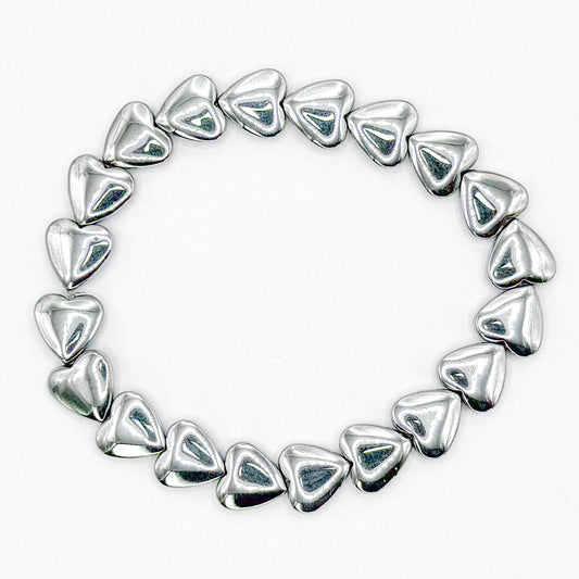 Heart of Steel Beaded Bracelet