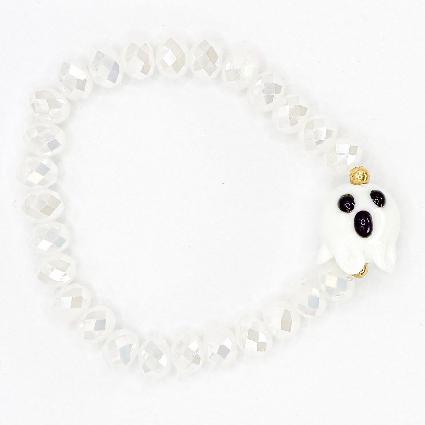 Star Blast Ghost Glass Beaded Bracelet