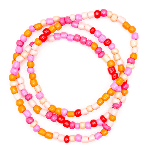 Sunset Seed Bead Stackers (Set of 3)