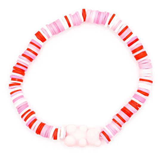 Pink Love Sugar Rush Clay Beaded Bracelet