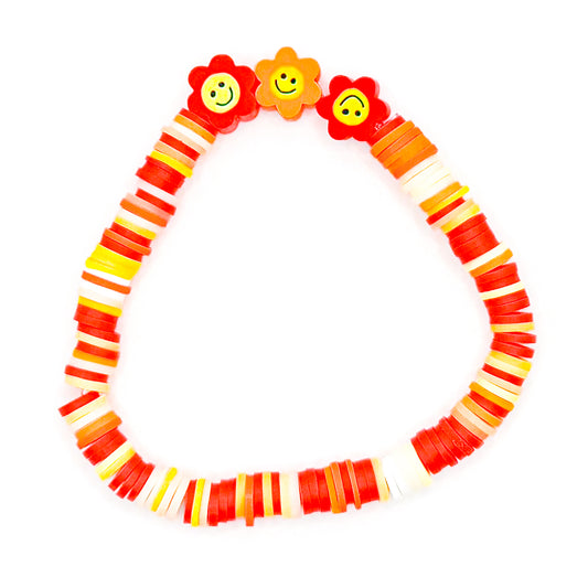 Bright Flowers Clay Bead