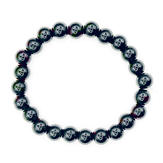 Glossy At Night Glass Beaded Bracelet