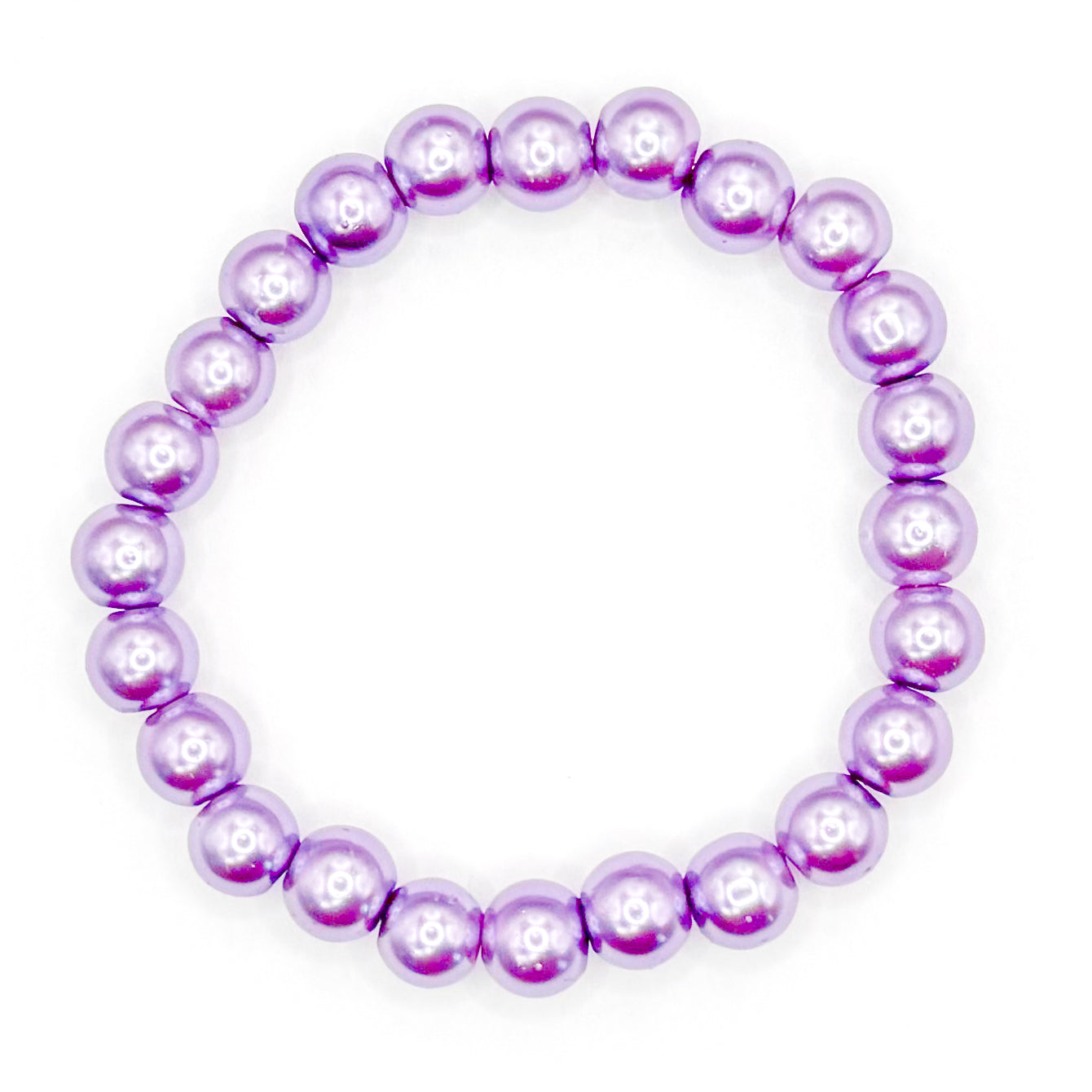 Classy Purple Pearl Glass Beaded Bracelet
