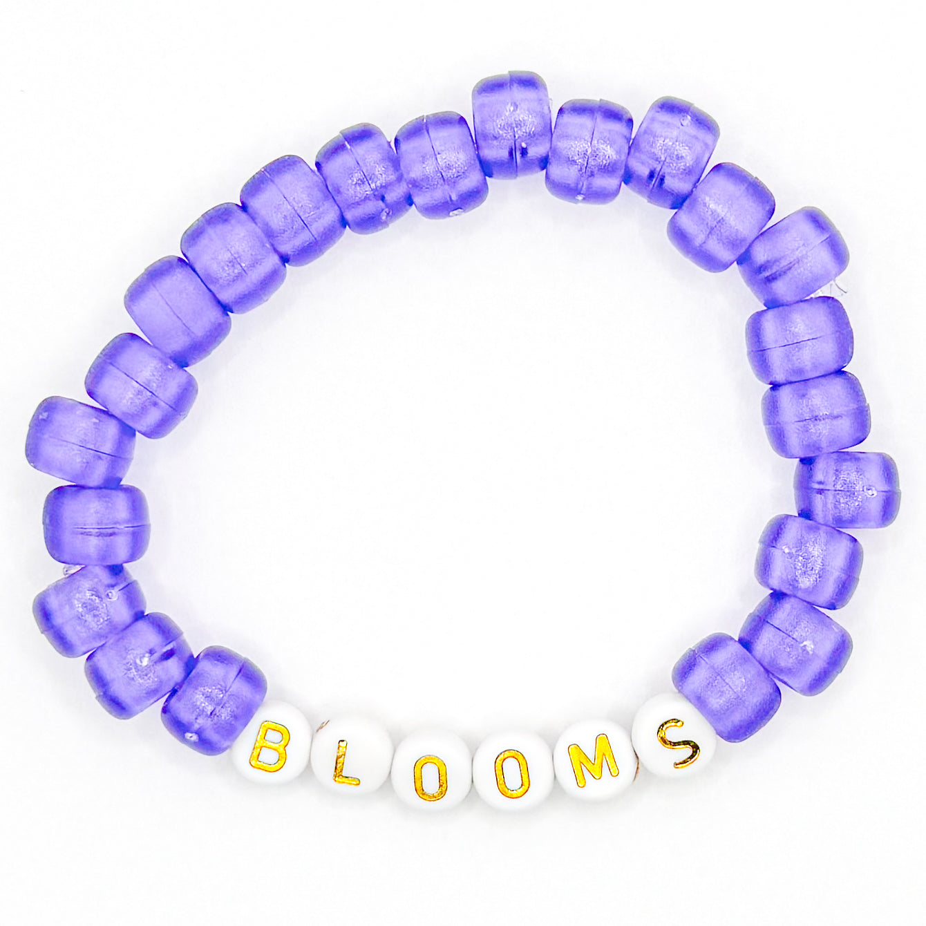 Purple "Blooms" Beaded Bracelet