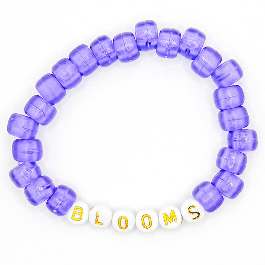 Purple "Blooms" Beaded Bracelet