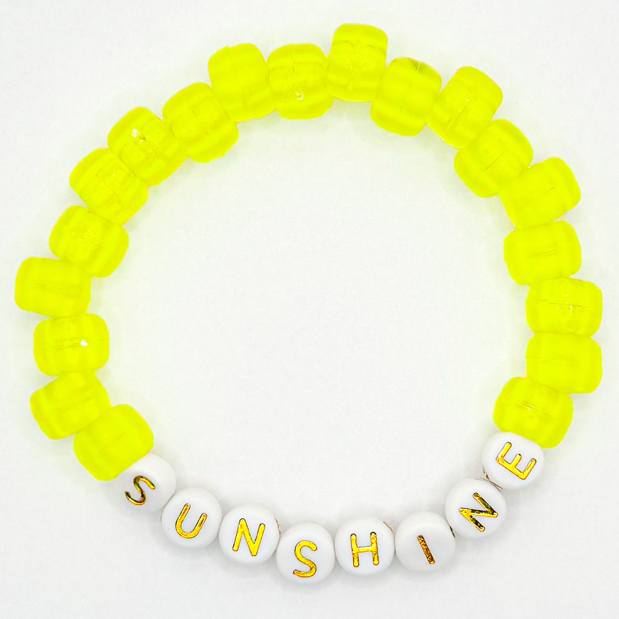 Yellow "Sunshine" Beaded Bracelet