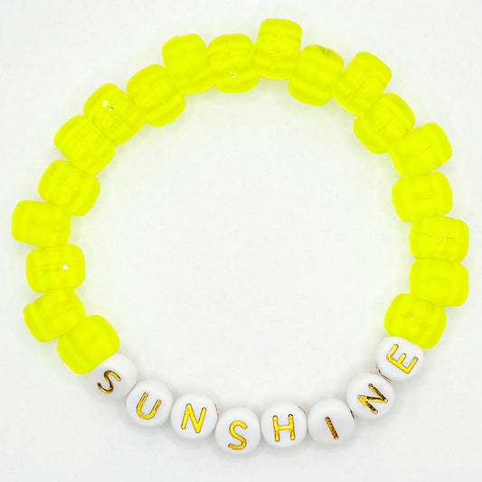 Yellow "Sunshine" Beaded Bracelet