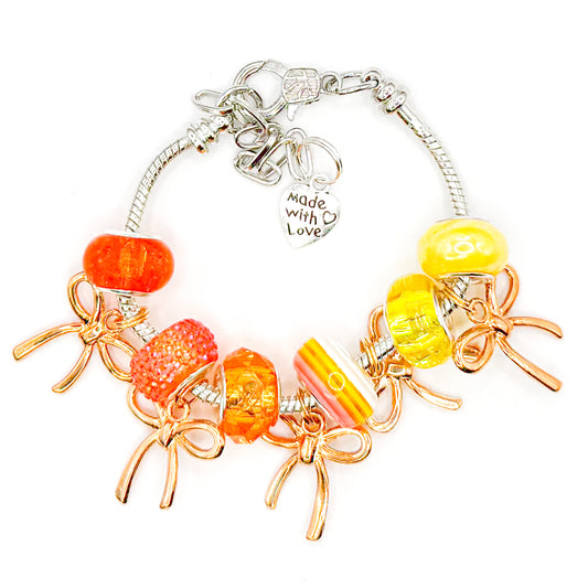 Summer Sunset Bows European Charm Bracelets