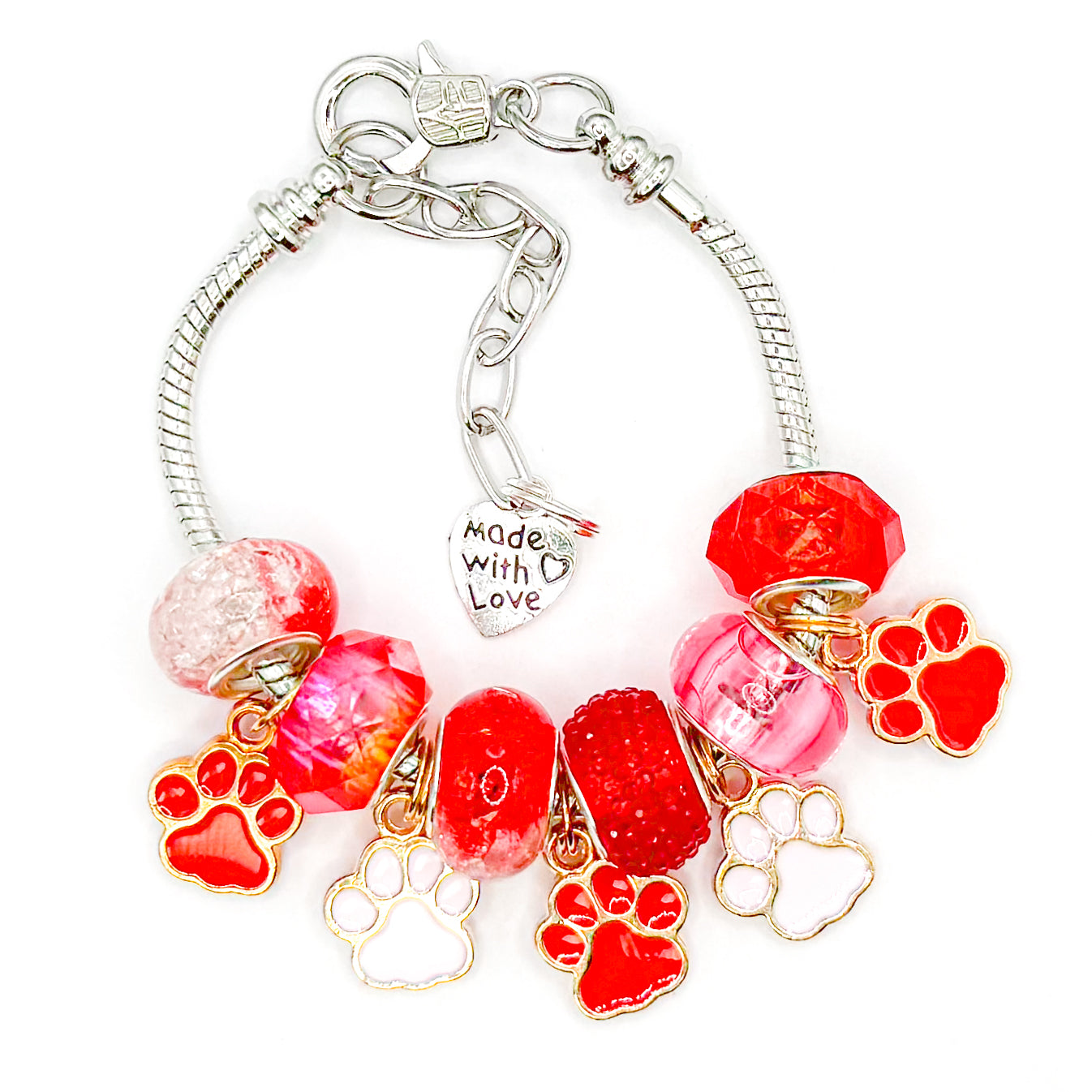 Red Paws European Bracelet