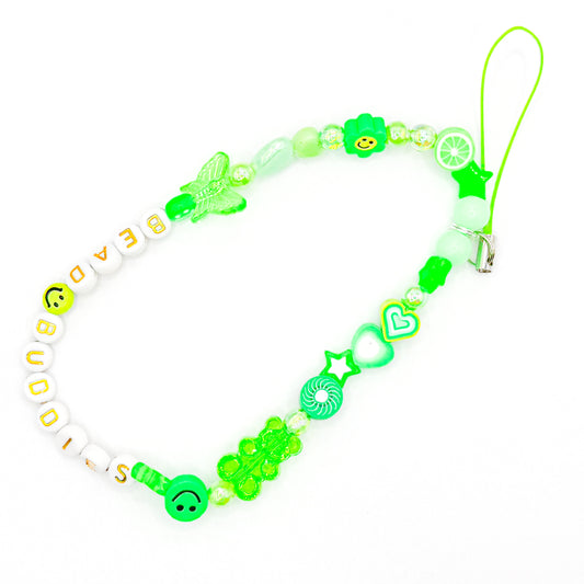 Green Bead Buddies Phone Charm