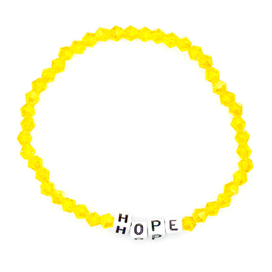 Yellow "Hope" Bead Buddy Bracelet