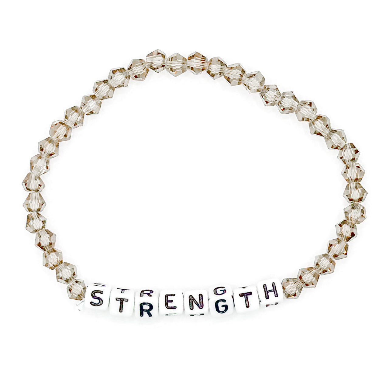 Grey "Strength" Bead Buddy Bracelet