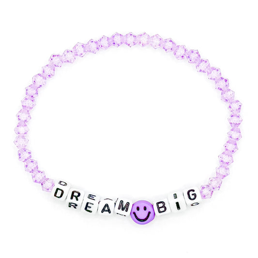 Purple "Dream Big" Bead Buddy Bracelet