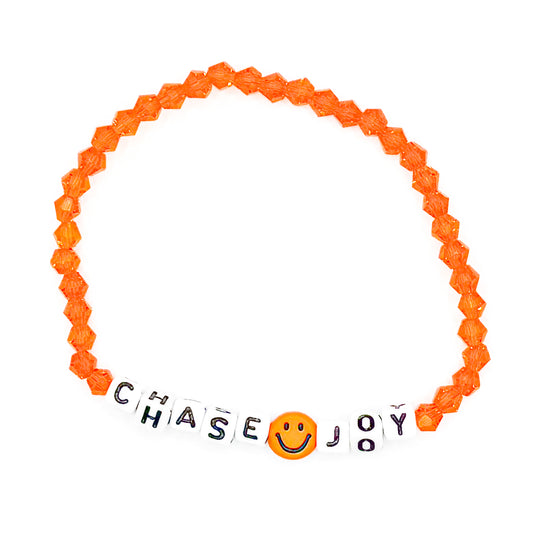 Orange "Chase Joy" Bead Buddy Bracelet