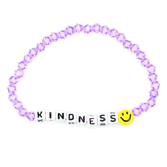 Purple "Kindness" Bead Buddy Bracelet