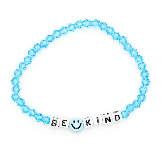 Blue "Be Kind"" Bead Buddy Bracelet