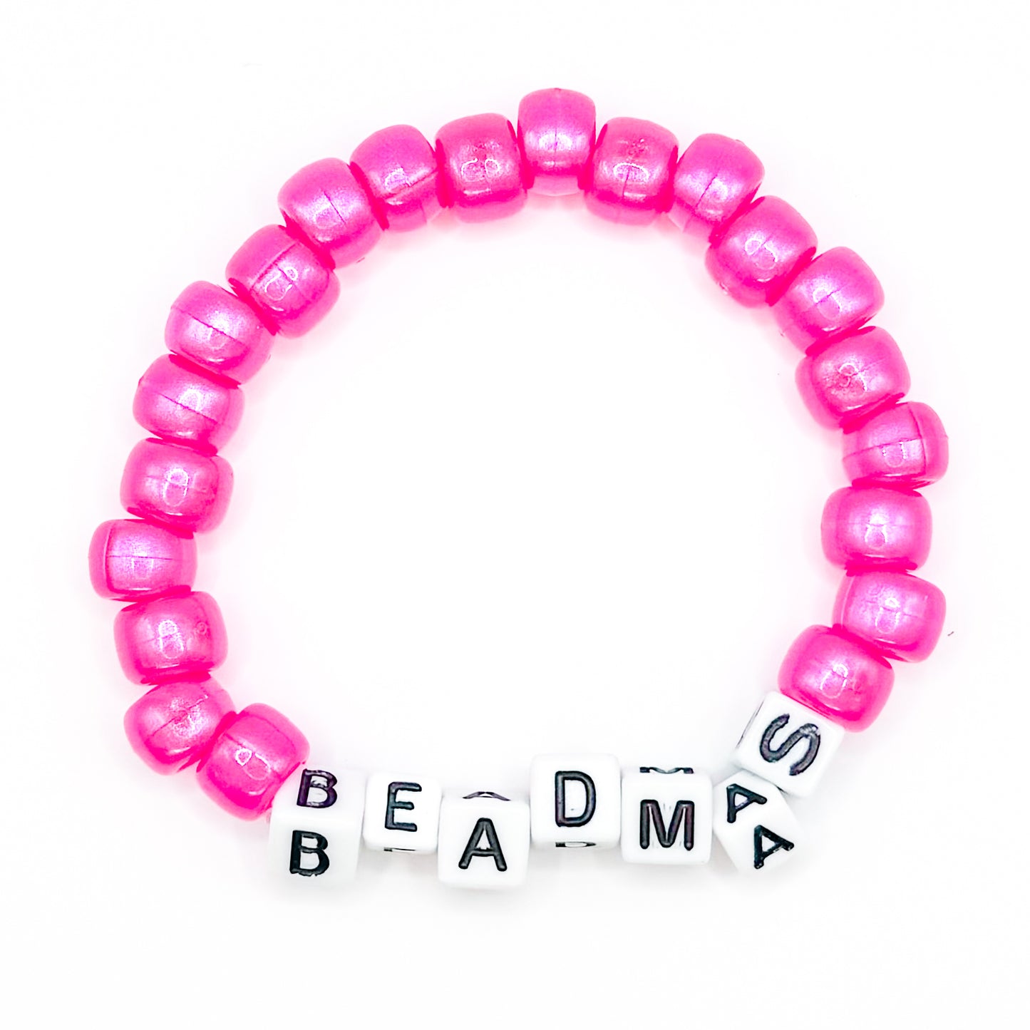 Pink "Beadmas" Beaded Bracelet