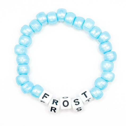 Blue "Frost" Beaded Bracelet