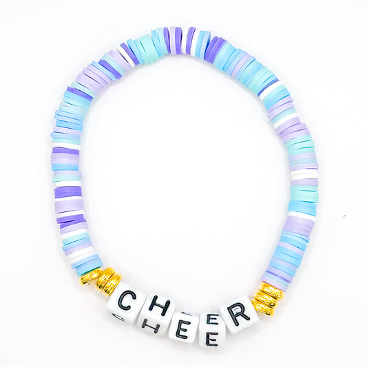 "Cheer" Clay Beaded Bracelet