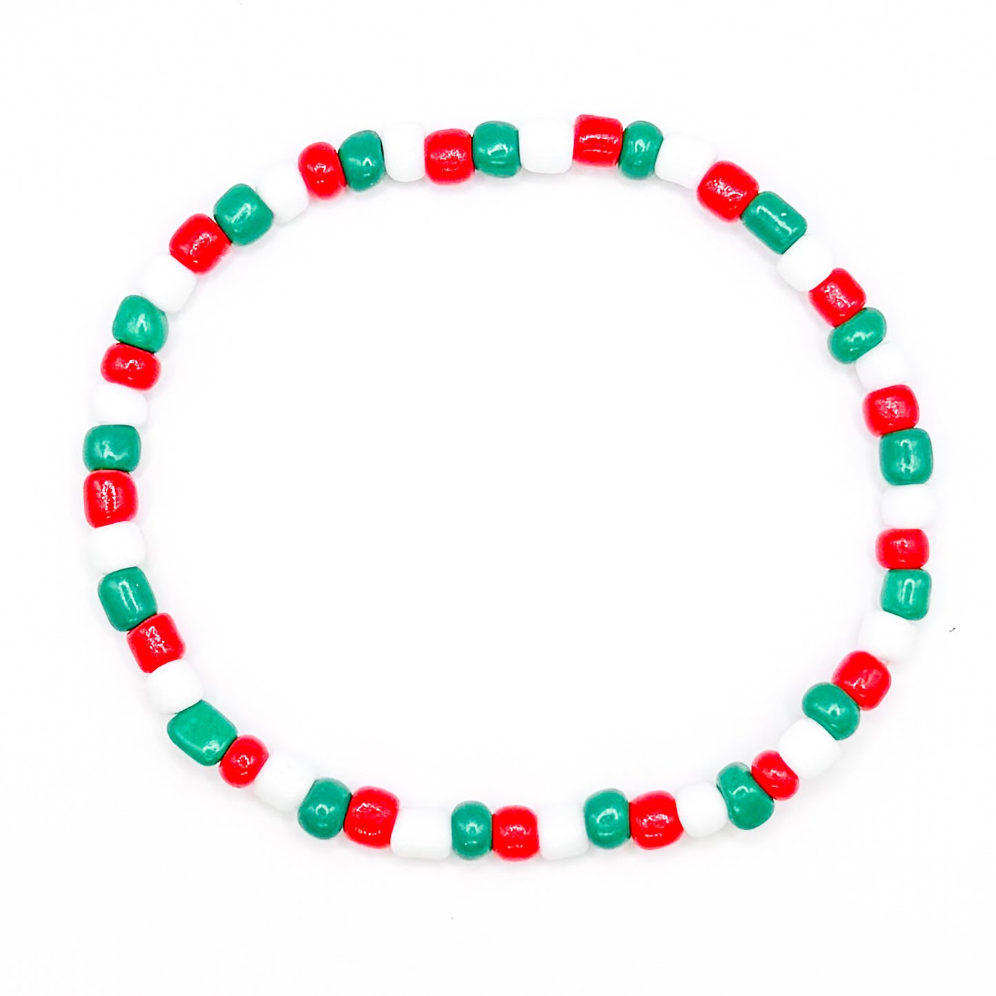 Holiday Seed Beaded Bracelet