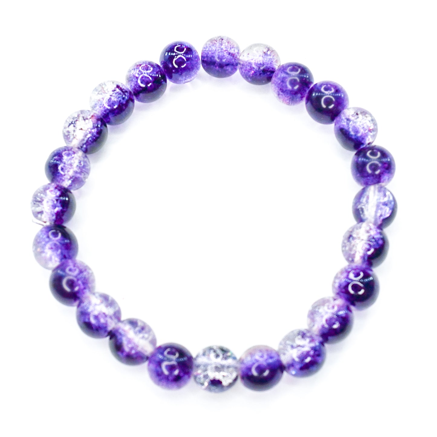 Purple Glass Beaded Bracelet