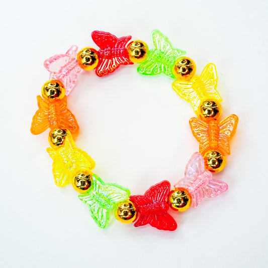 Summertime Butterflies Beaded Bracelet