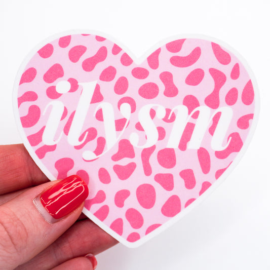 Pink "ILYSM" Sticker